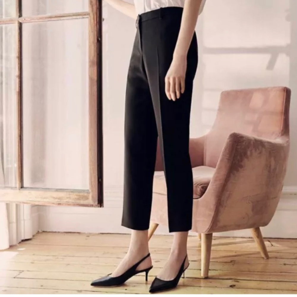 Theory Trecca black crepe pants size 4